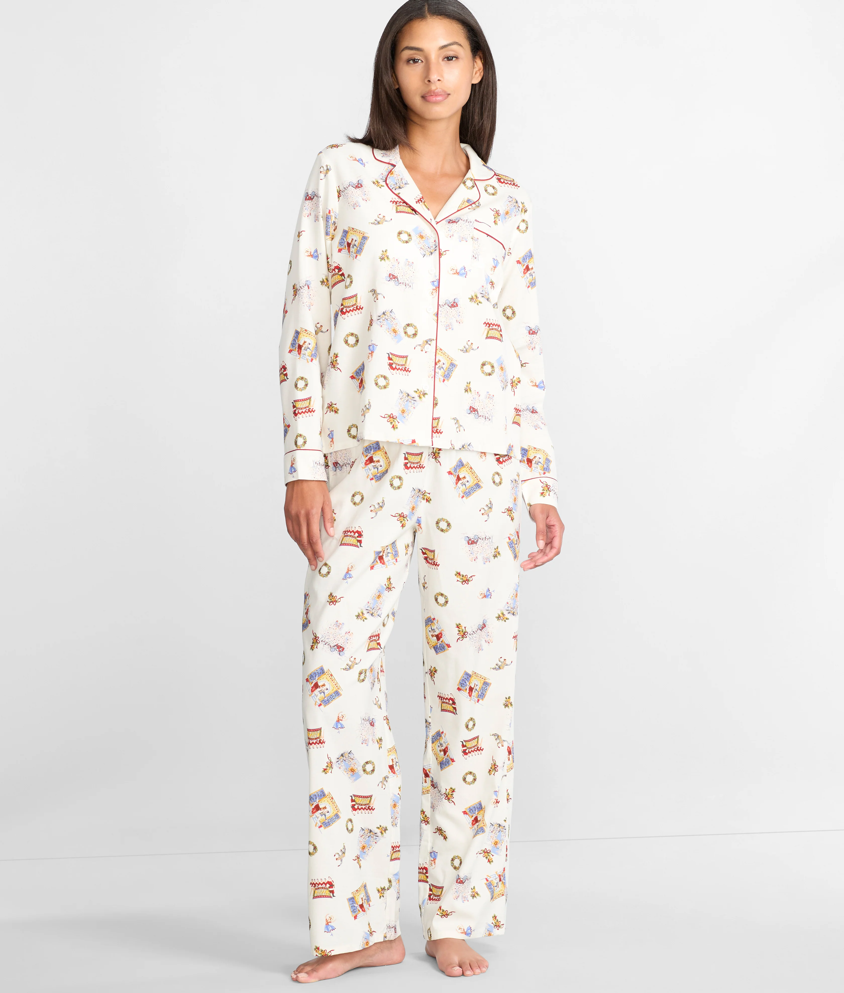 The Cozy Brushed Cotton Printed Pajama Set - Image 5
