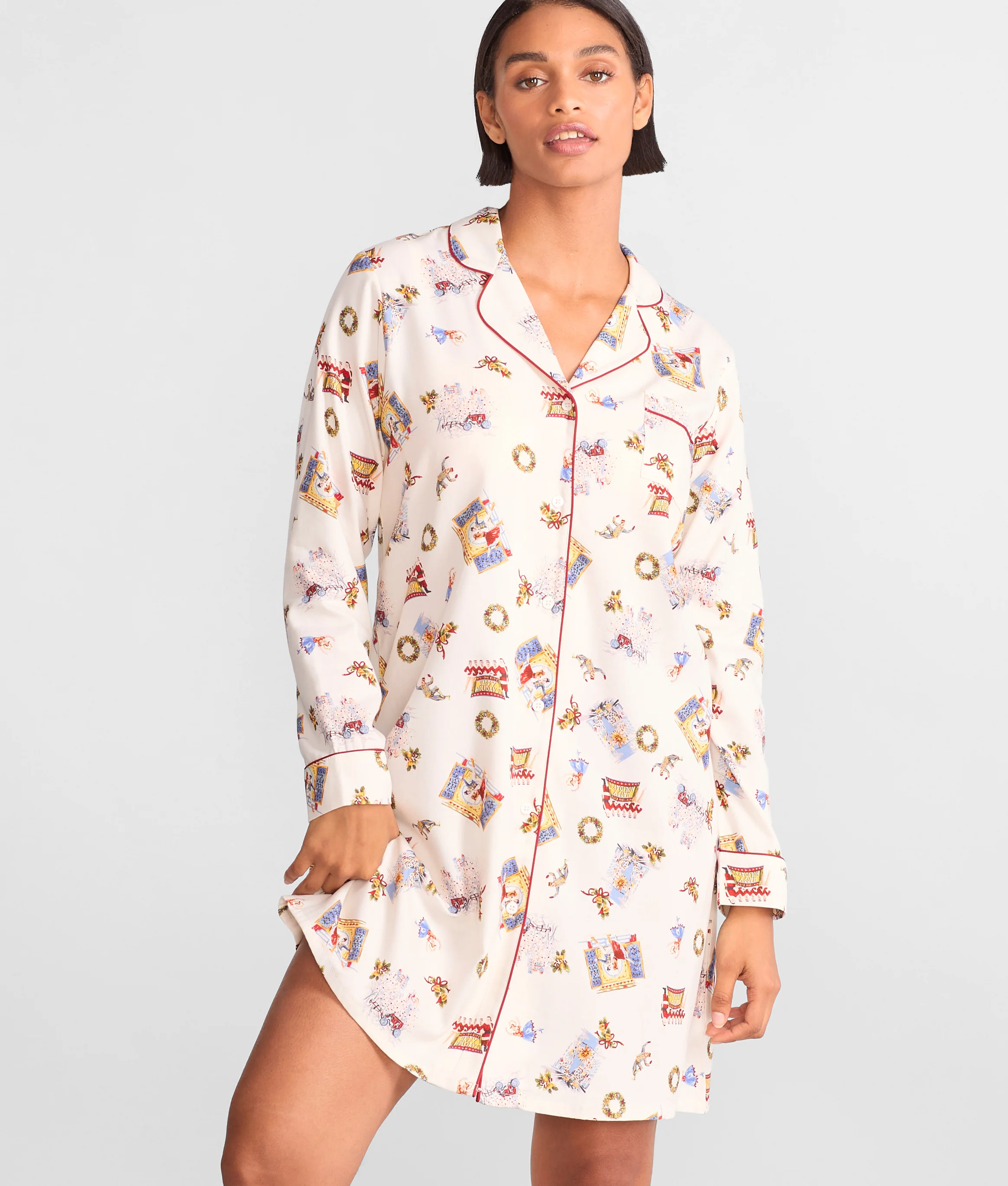 The Cozy Brushed Cotton Printed Sleep Shirt - Image 5
