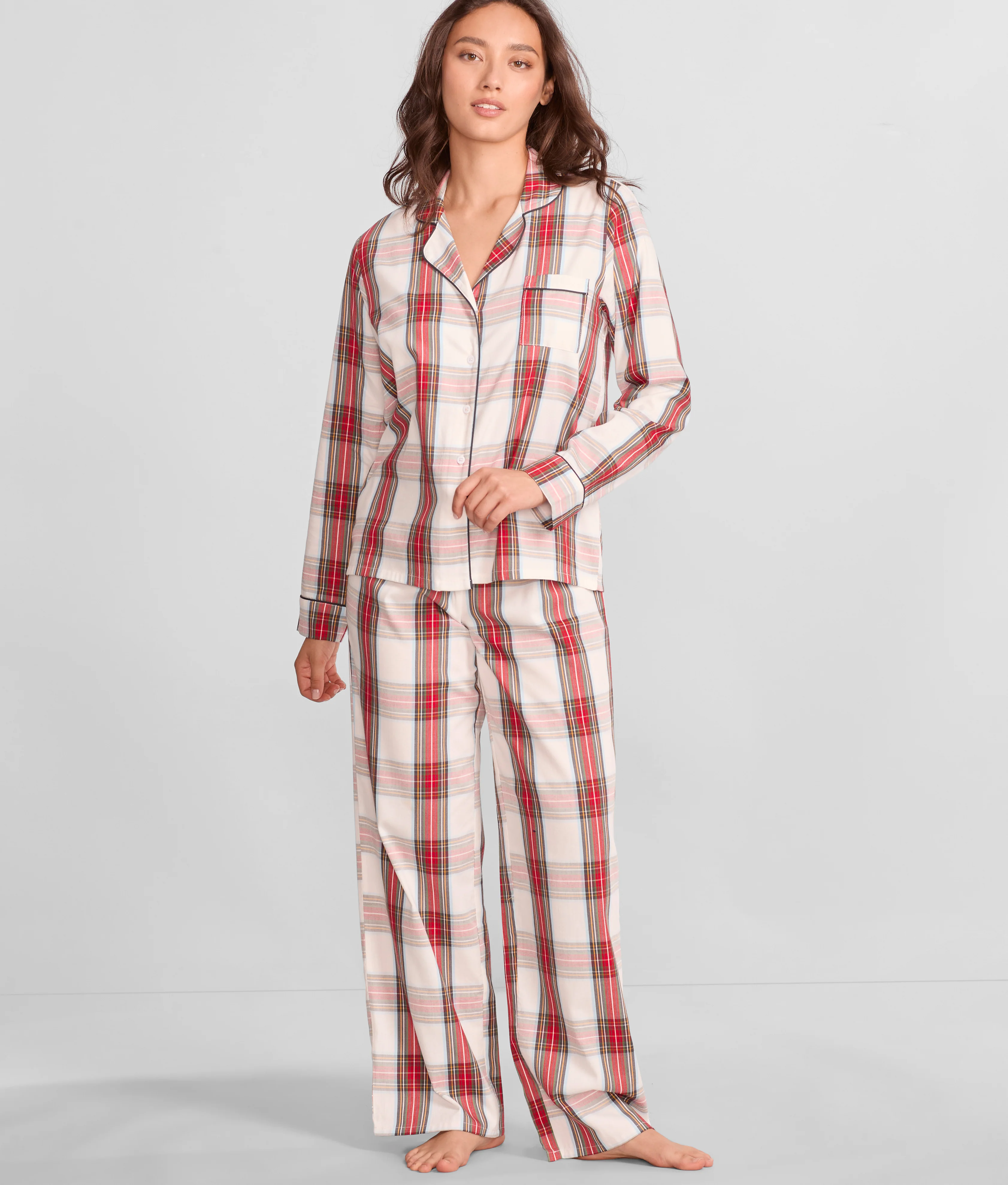 The Cozy Plaid Brushed Cotton Pajama Set - Image 5