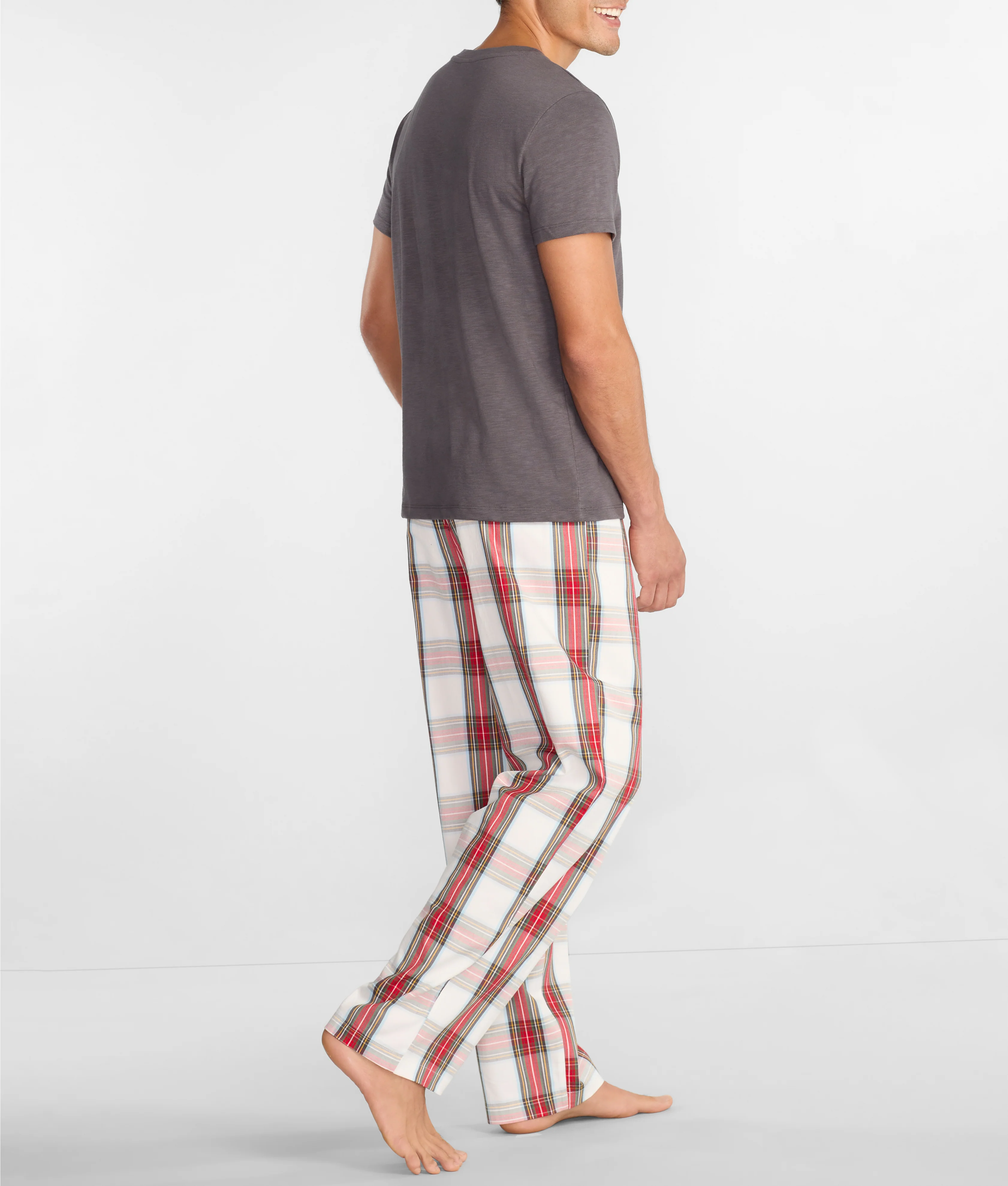The Cozy Plaid Men's Brushed Cotton Pajama Set - Image 5