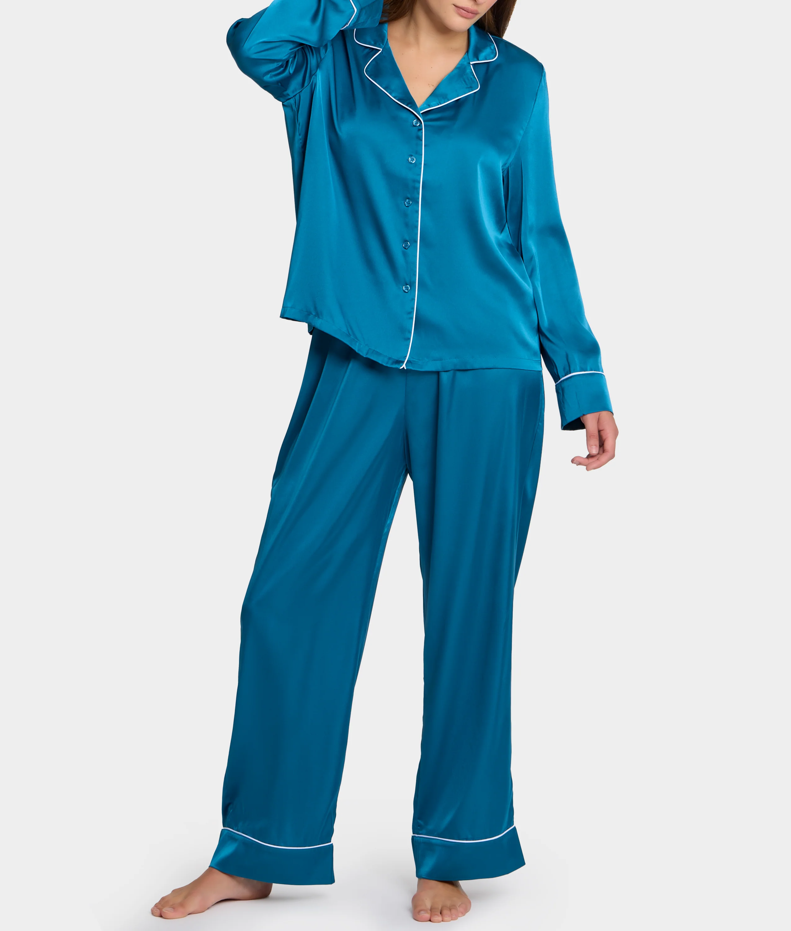The Washed Satin Pajama Set - Image 36