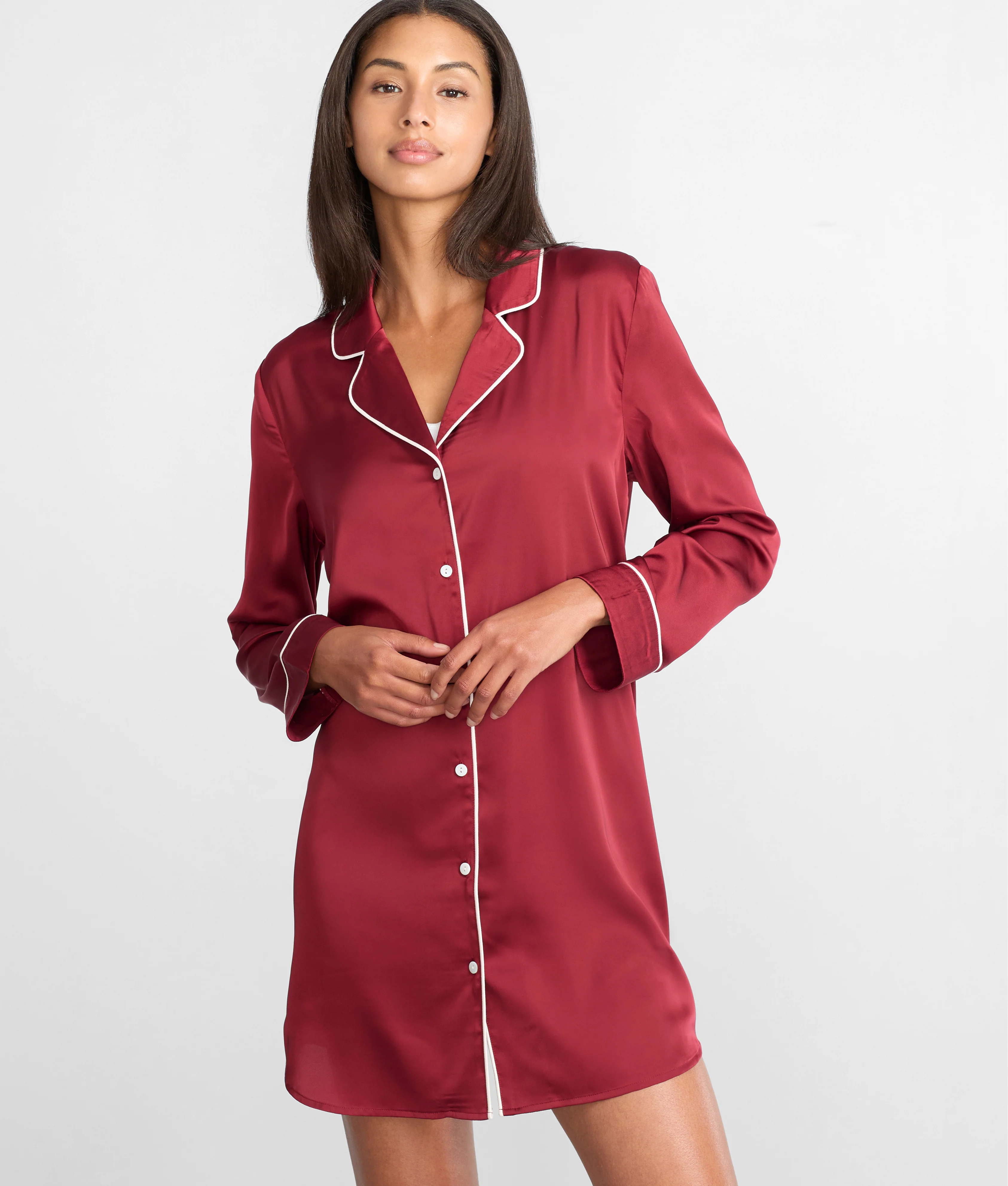 The Washed Satin Sleep Shirt - Image 4