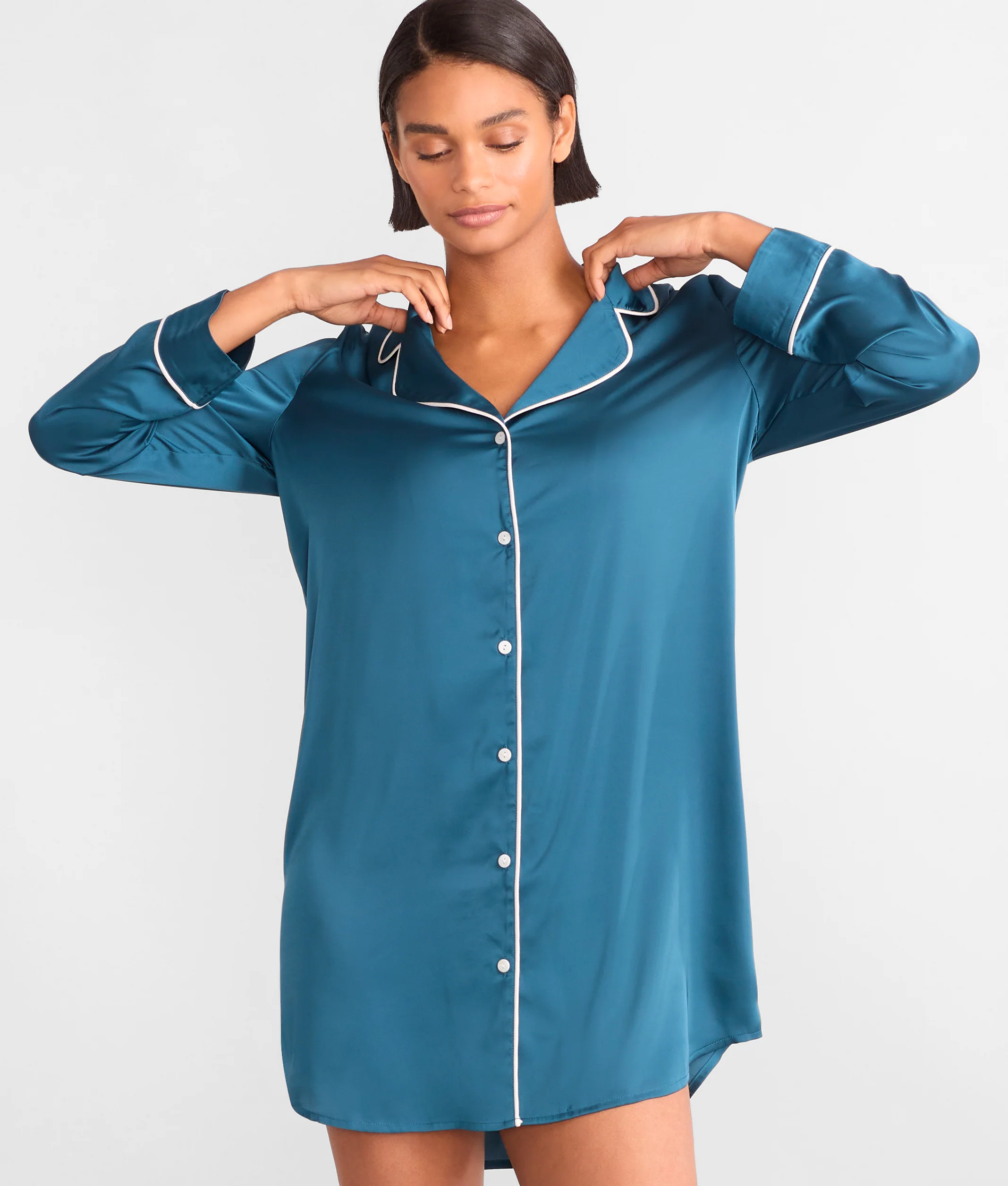 The Washed Satin Sleep Shirt - Image 7