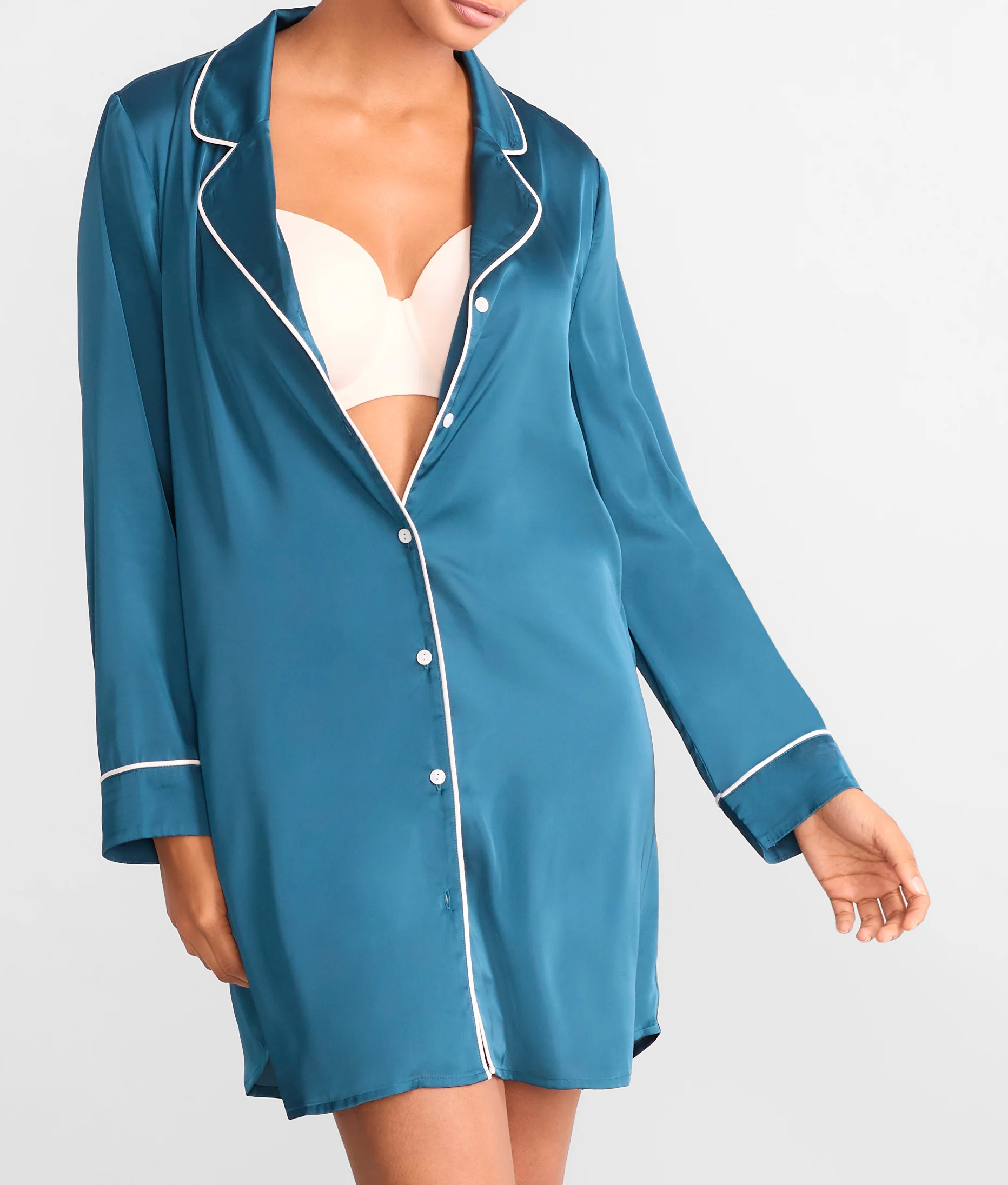 The Washed Satin Sleep Shirt - Image 8