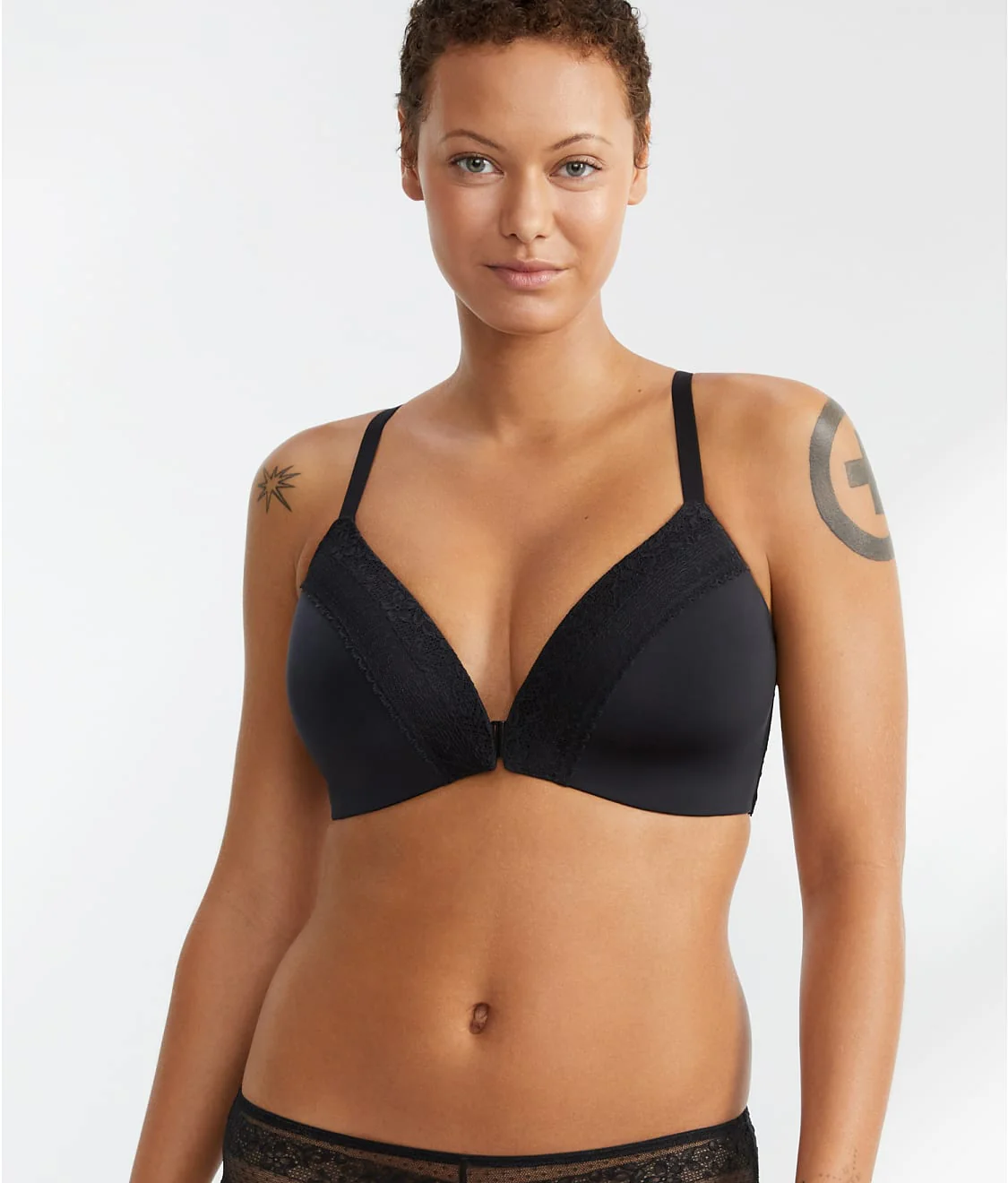 The Wire-Free Front-Close Bra with Lace