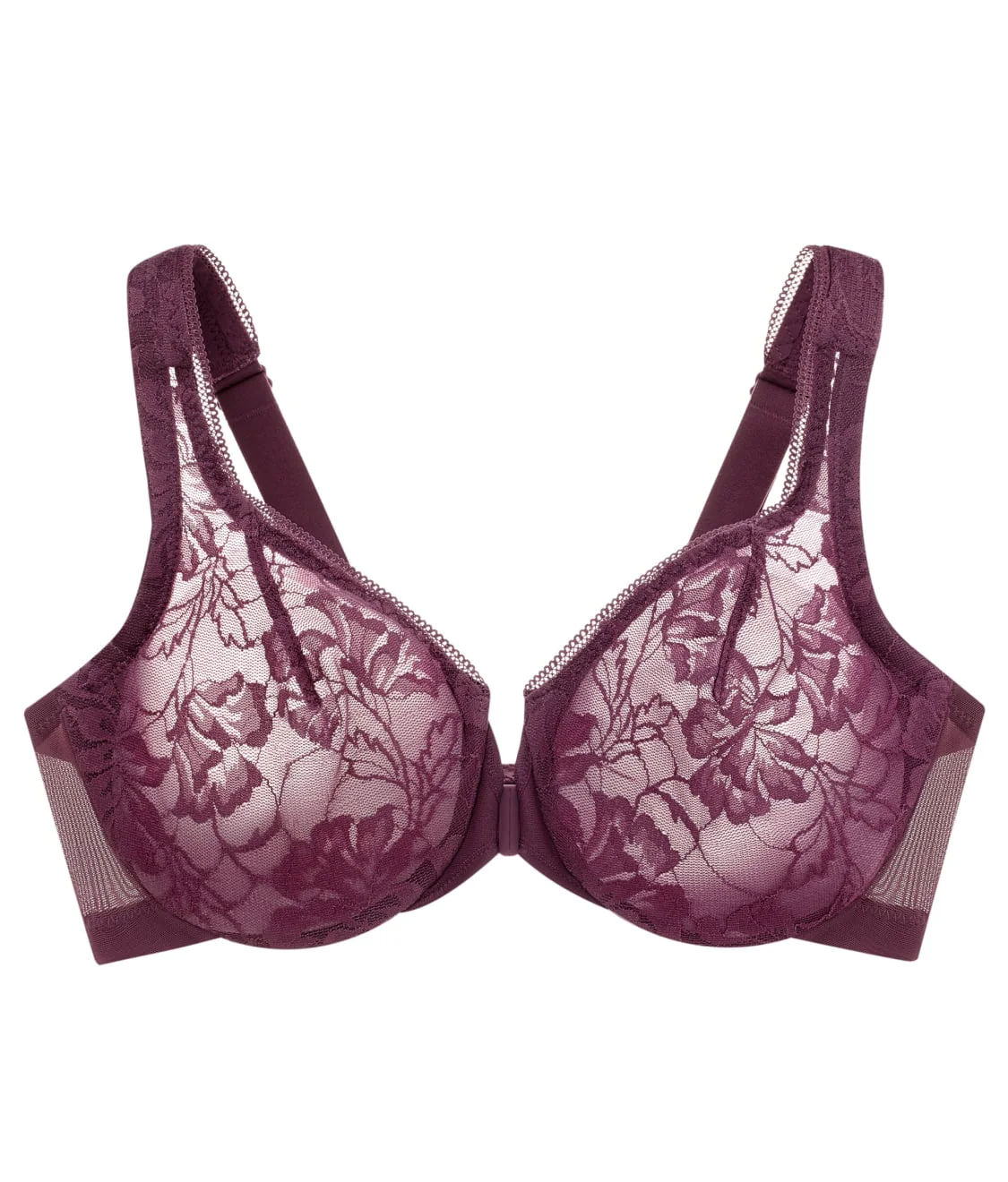 WonderWire Lacey T-Back Front-Close Bra - Image 13