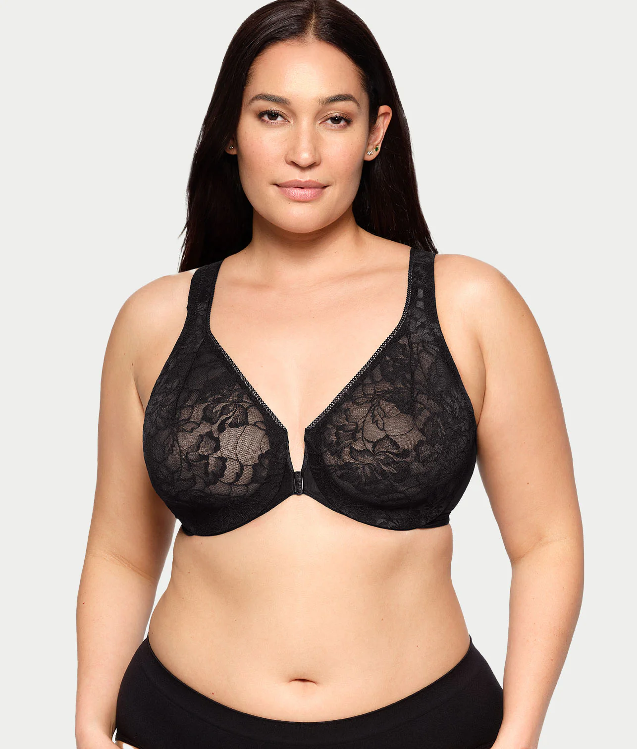 WonderWire Lacey T-Back Front-Close Bra - Image 15