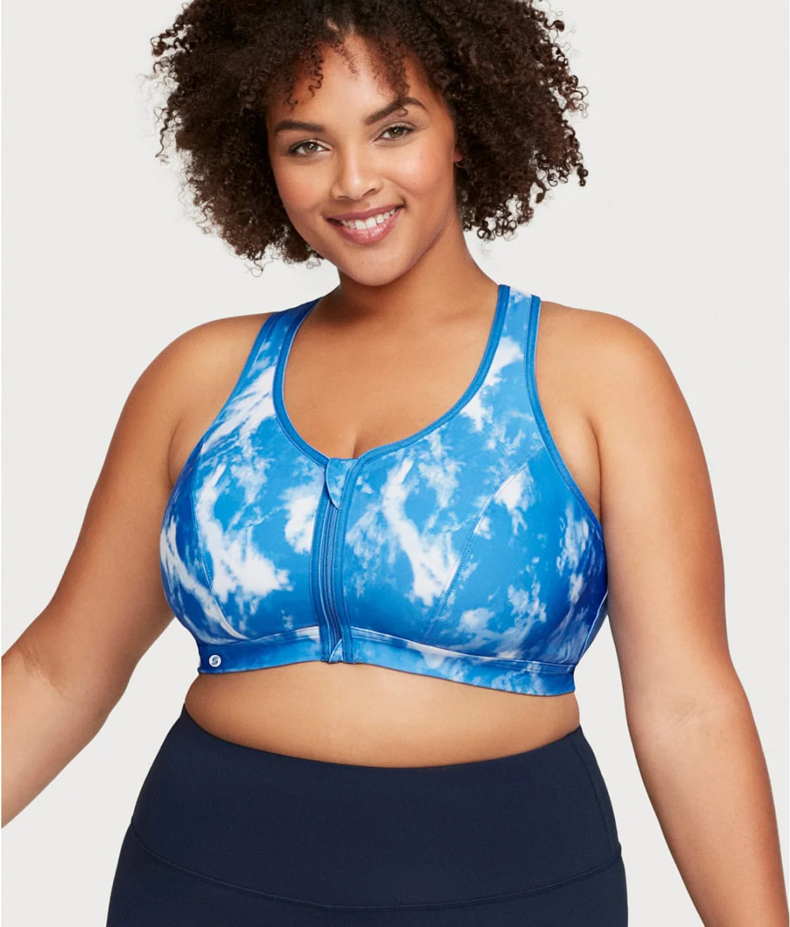 Zip-Up Front-Close Wire-Free Sports Bra - Image 11