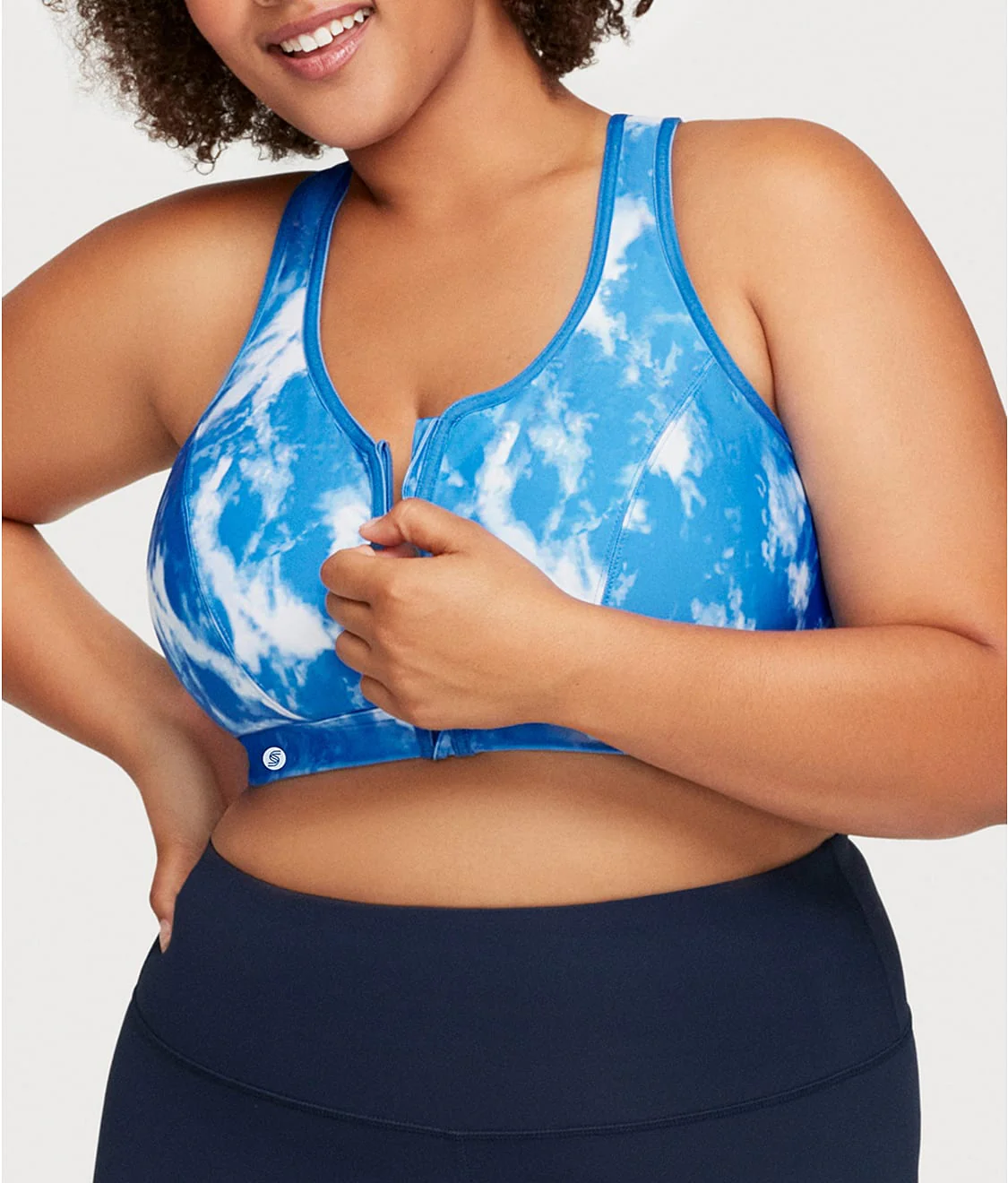 Zip-Up Front-Close Wire-Free Sports Bra - Image 13