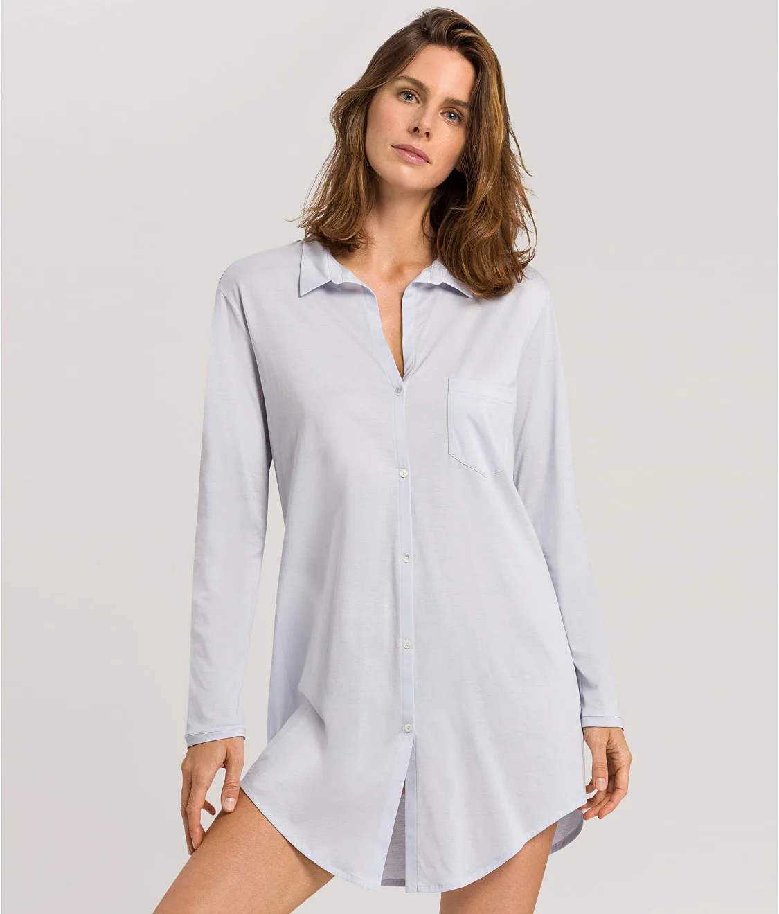 Cotton Deluxe Button-Front Sleep Shirt - Image 11