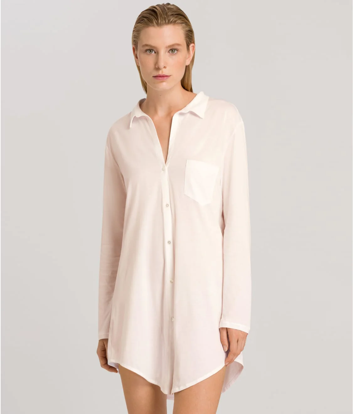 Cotton Deluxe Button-Front Sleep Shirt - Image 6