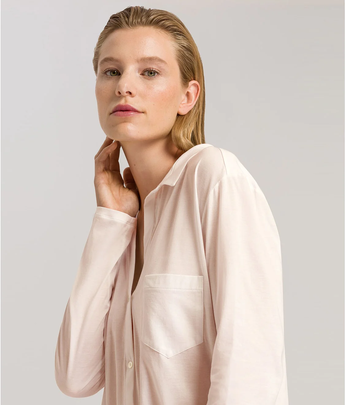 Cotton Deluxe Button-Front Sleep Shirt - Image 8