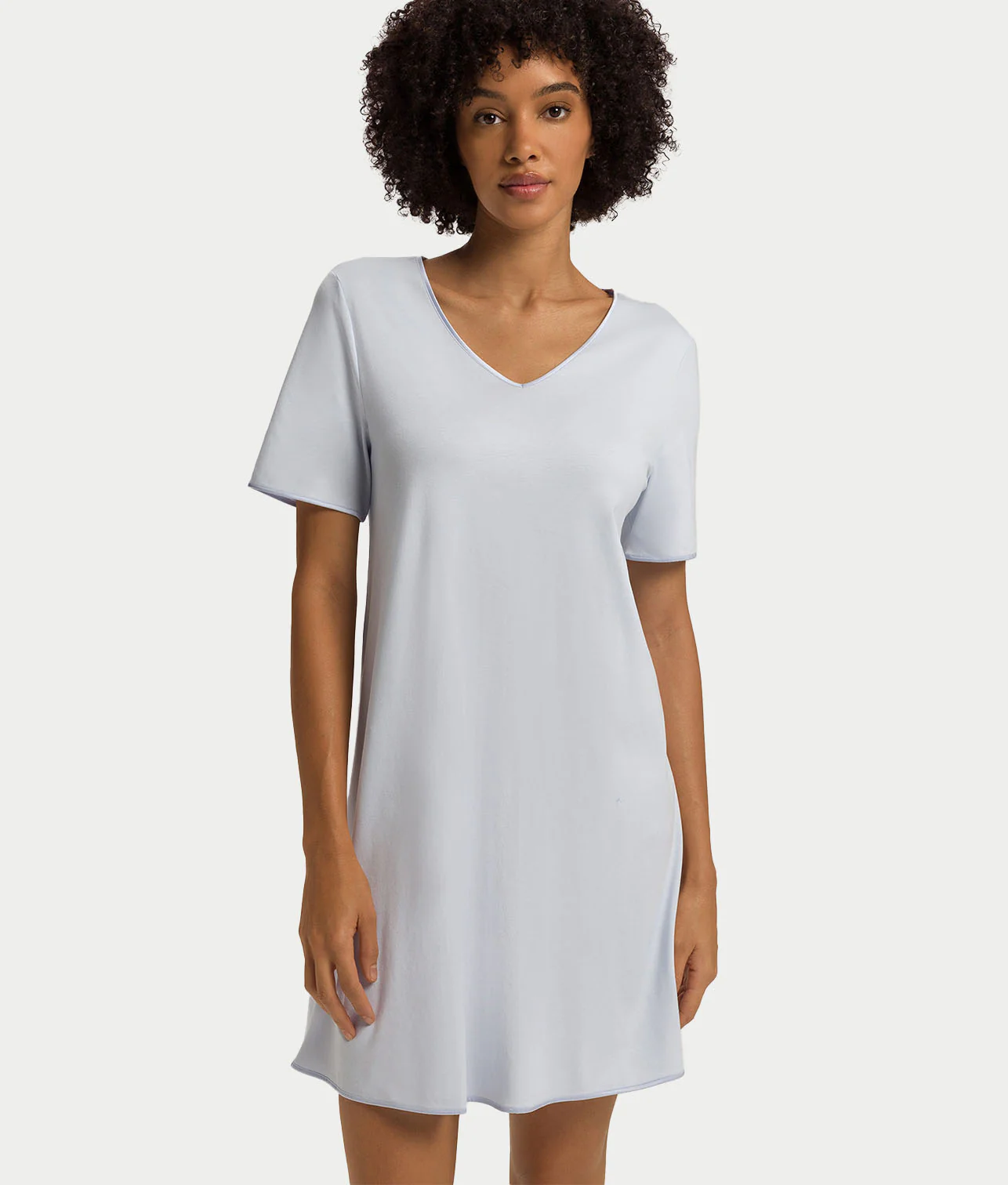 Cotton Silk V-Neck Cotton Nightgown - Image 11