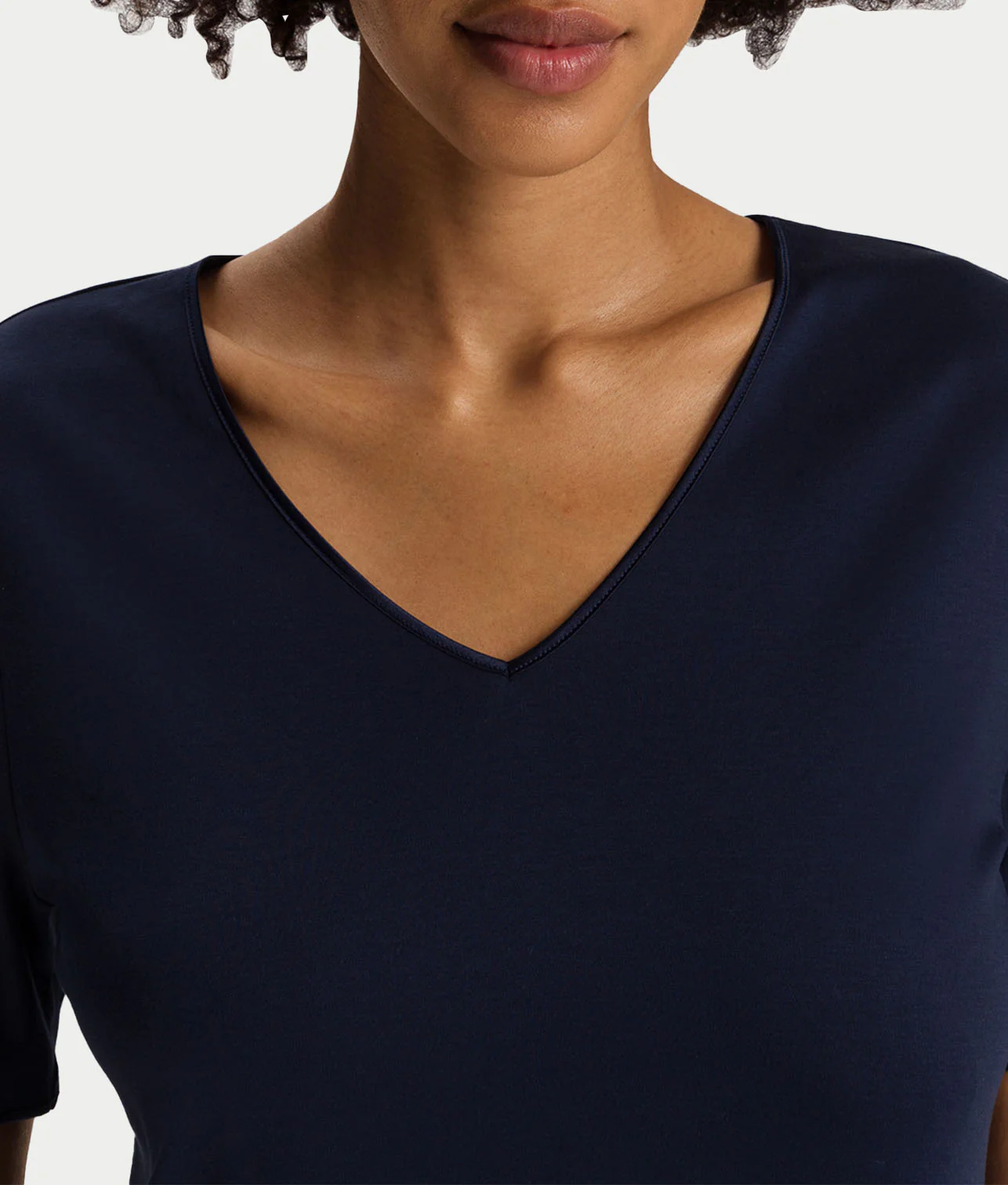 Cotton Silk V-Neck Cotton Nightgown - Image 9