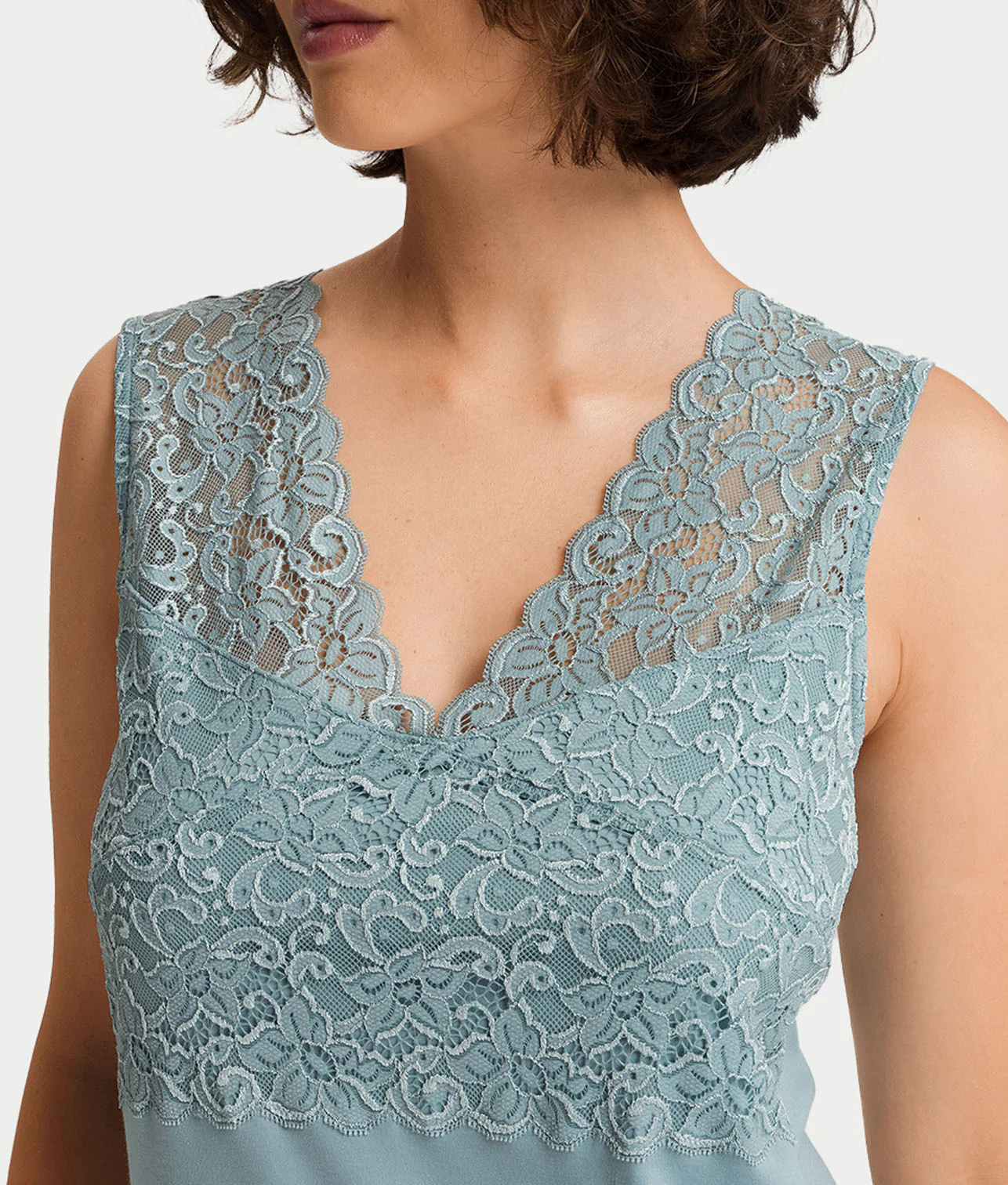 Moments V-Neck Cotton Tank Nightgown - Image 13