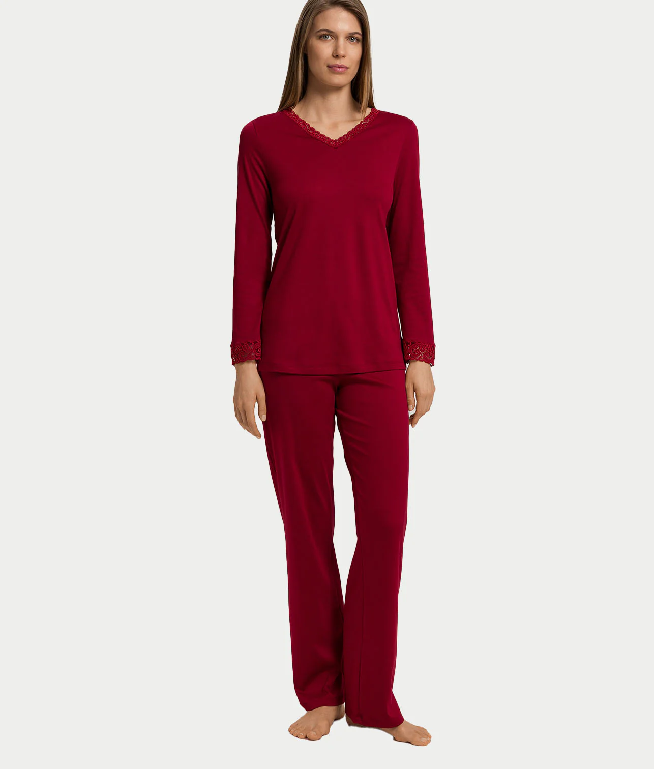 Moments Lace Trim Cotton Pajama Set - Image 5