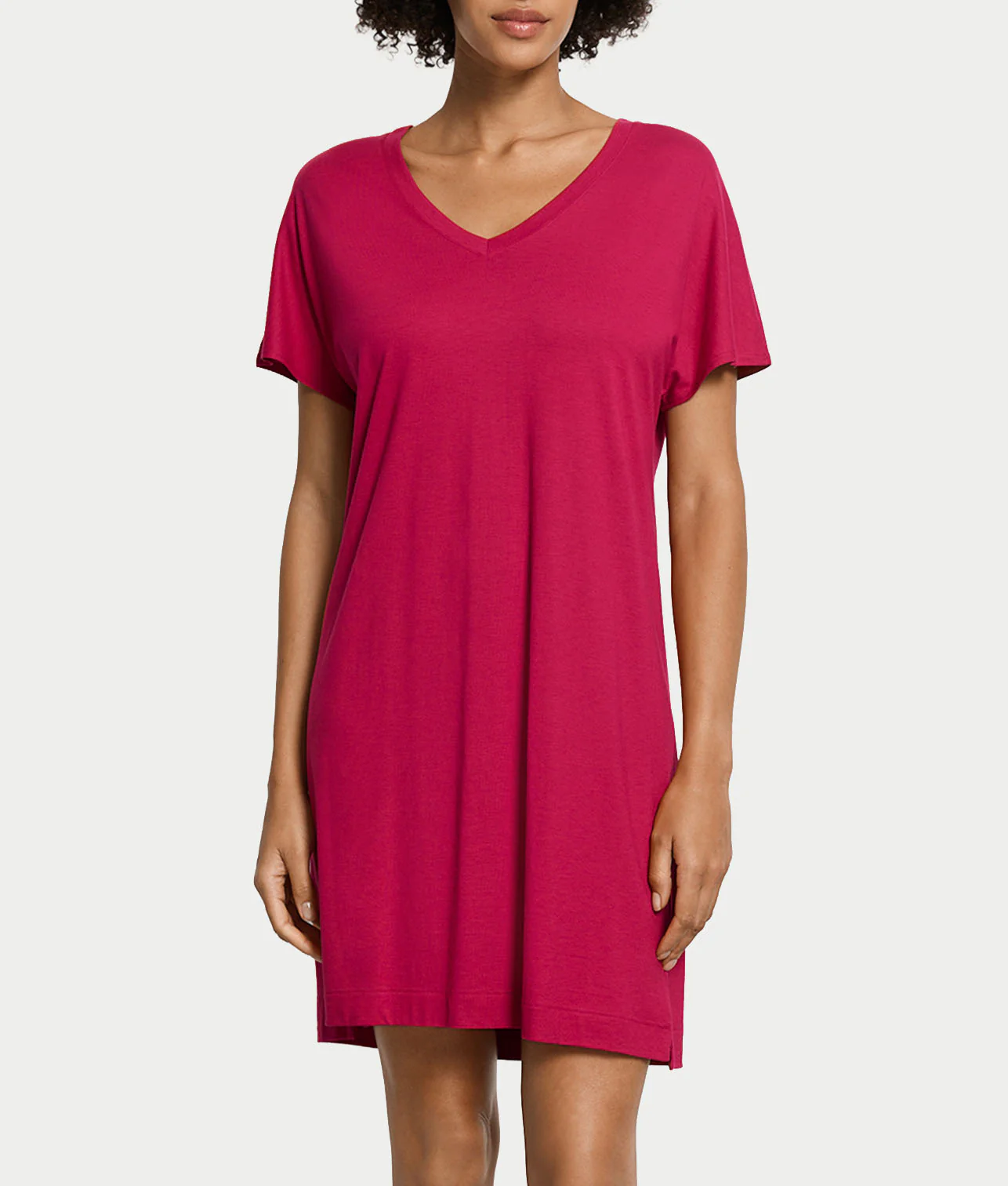 Sleep and Lounge V-Neck Cotton And TENCEL™ Nightgown - Image 3