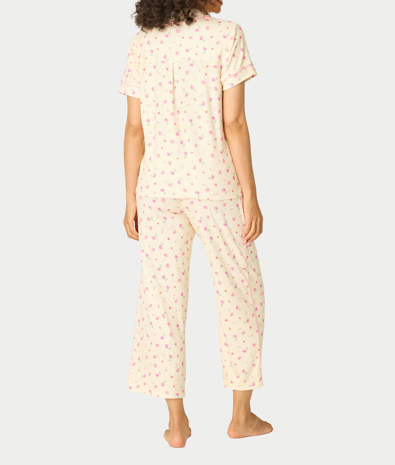 For The Mamas Butter Blooms Cropped Knit 3-Piece Pajama Set - Image 2