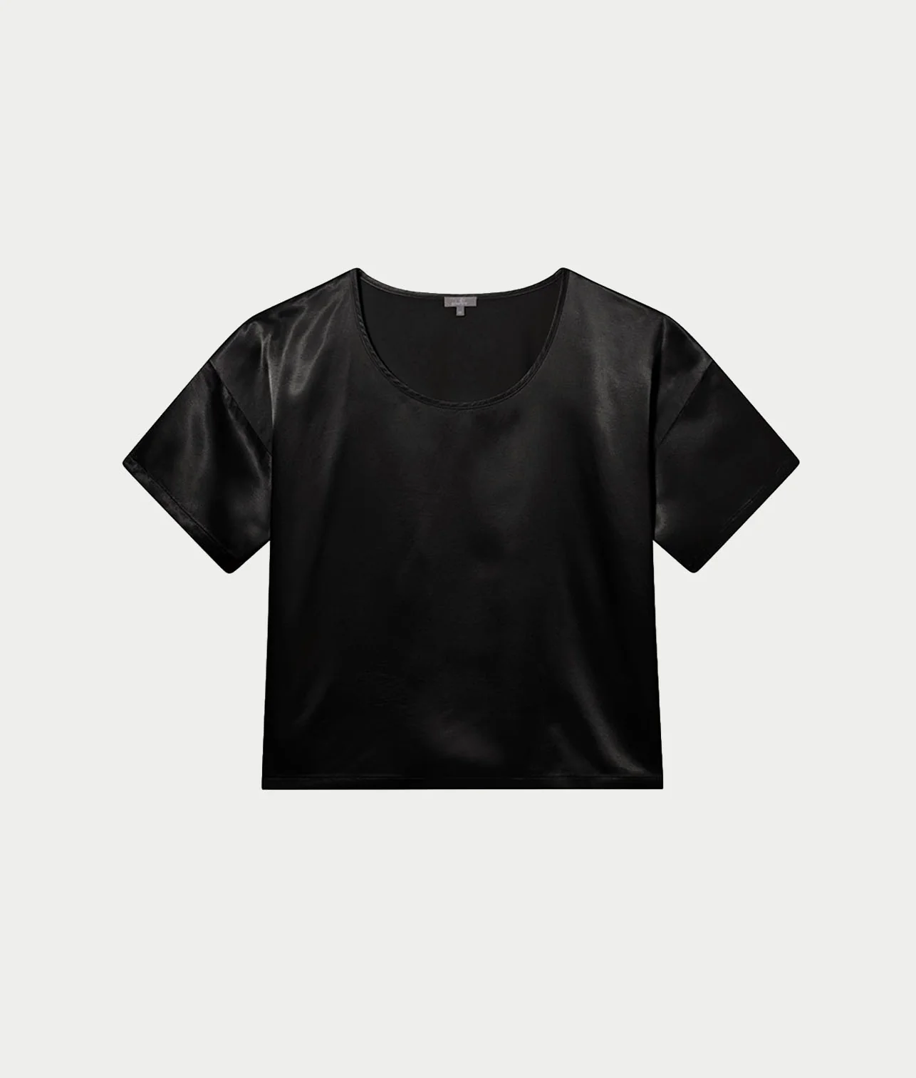 Brie Satin Short Sleeve Tee - Image 3