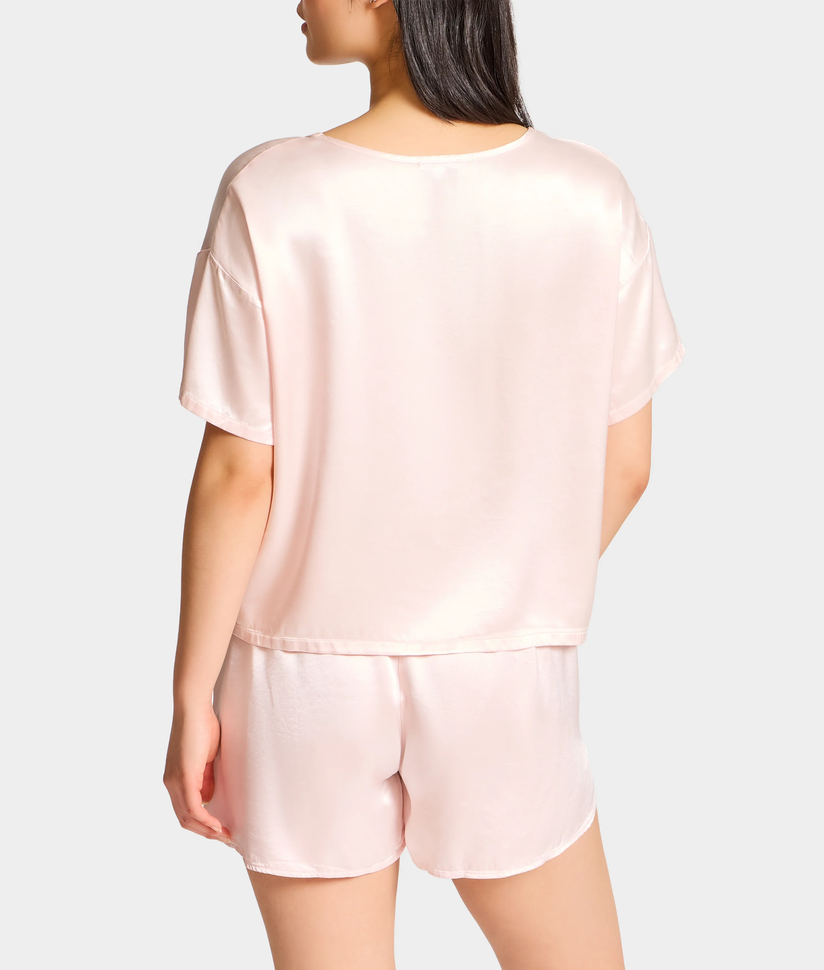 Brie Satin Short Sleeve Tee - Image 6