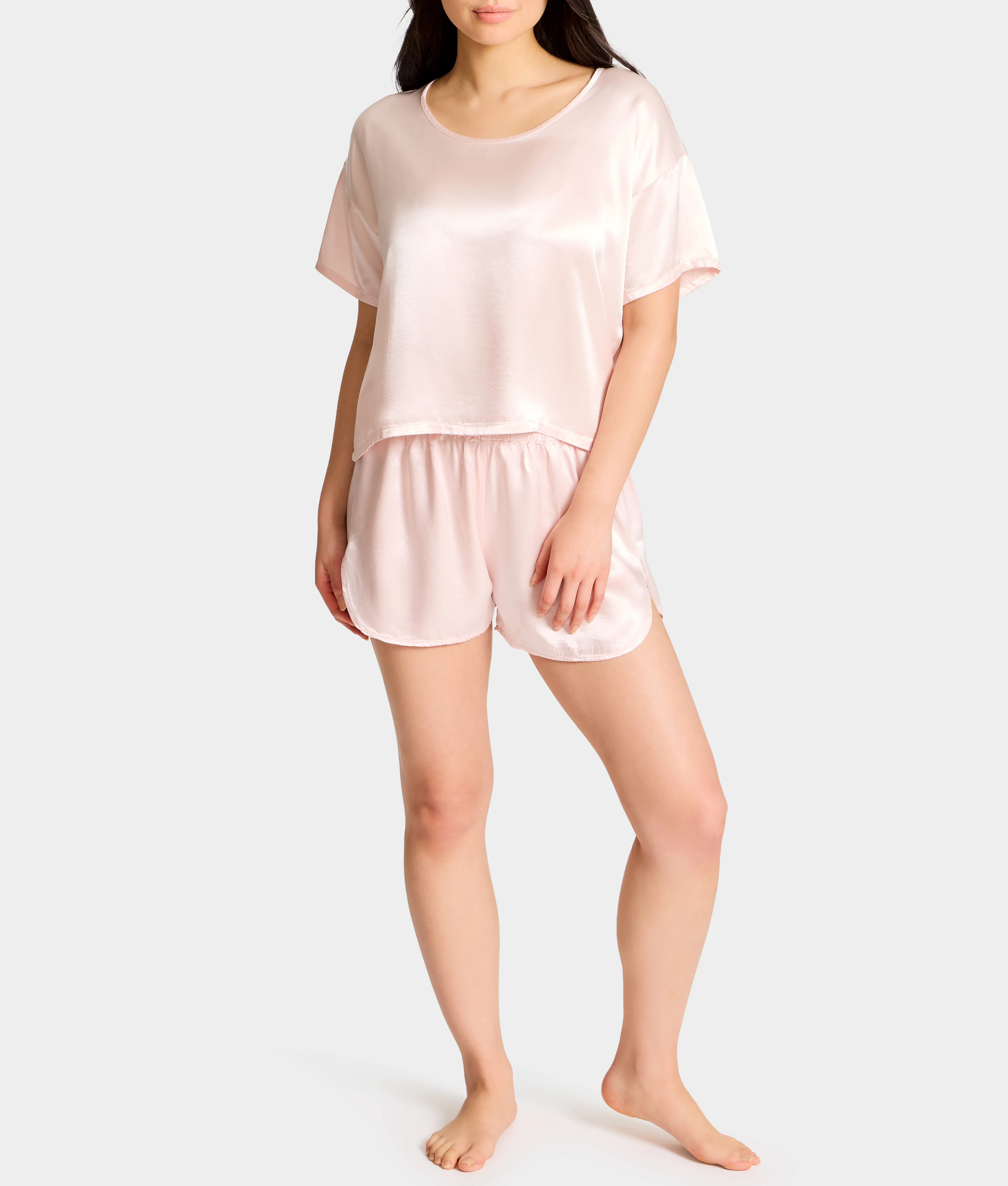Brie Satin Short Sleeve Tee - Image 8