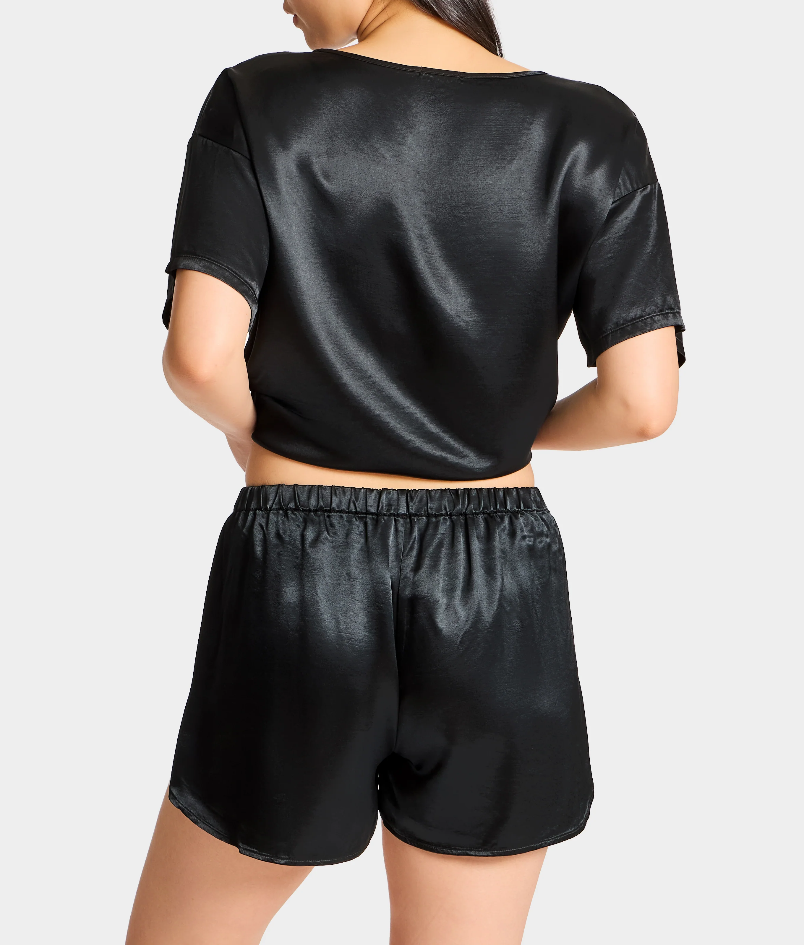 Brittany Satin Sleep Shorts - Image 2