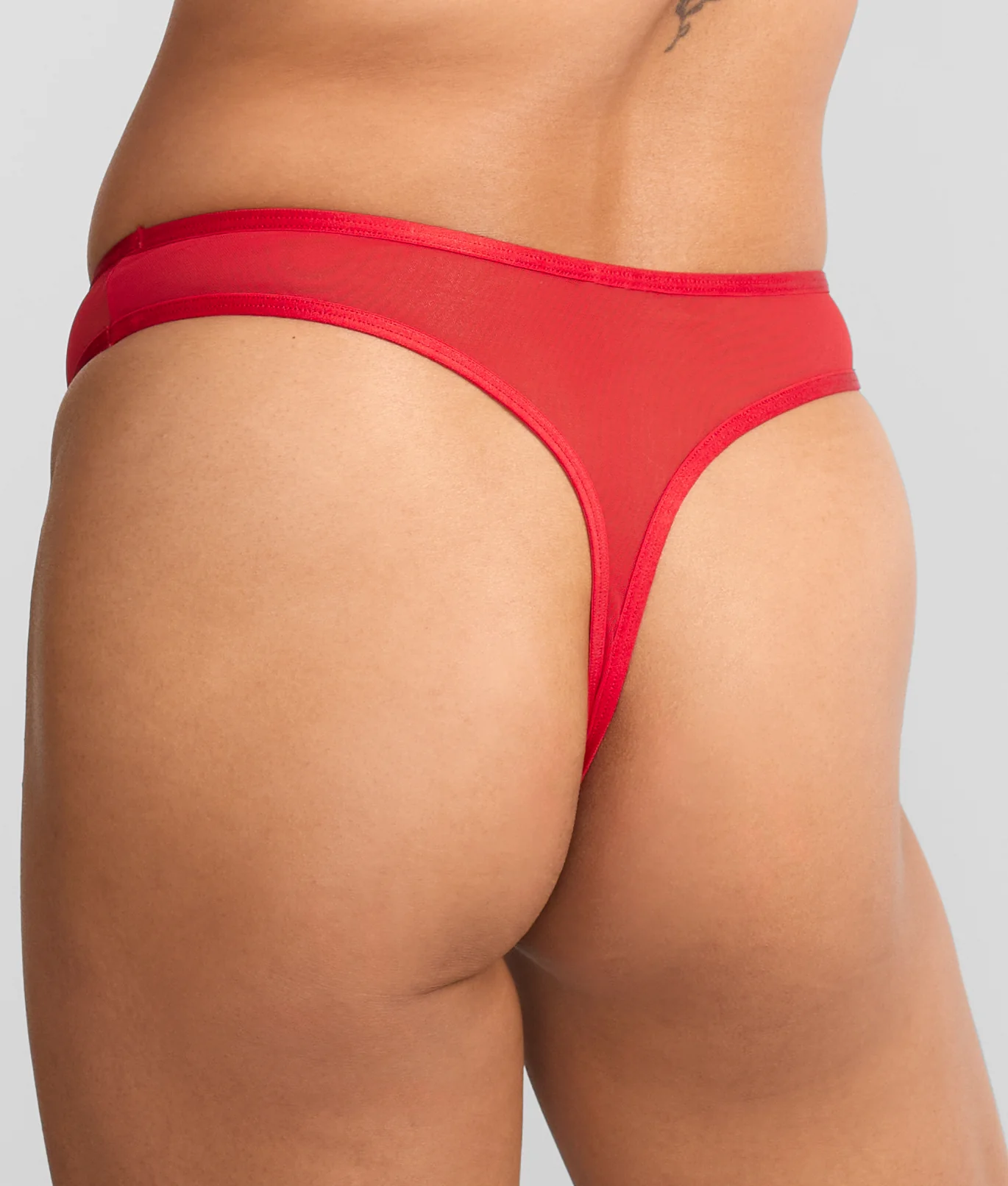 All Yours Satin & Mesh Thong - Image 4