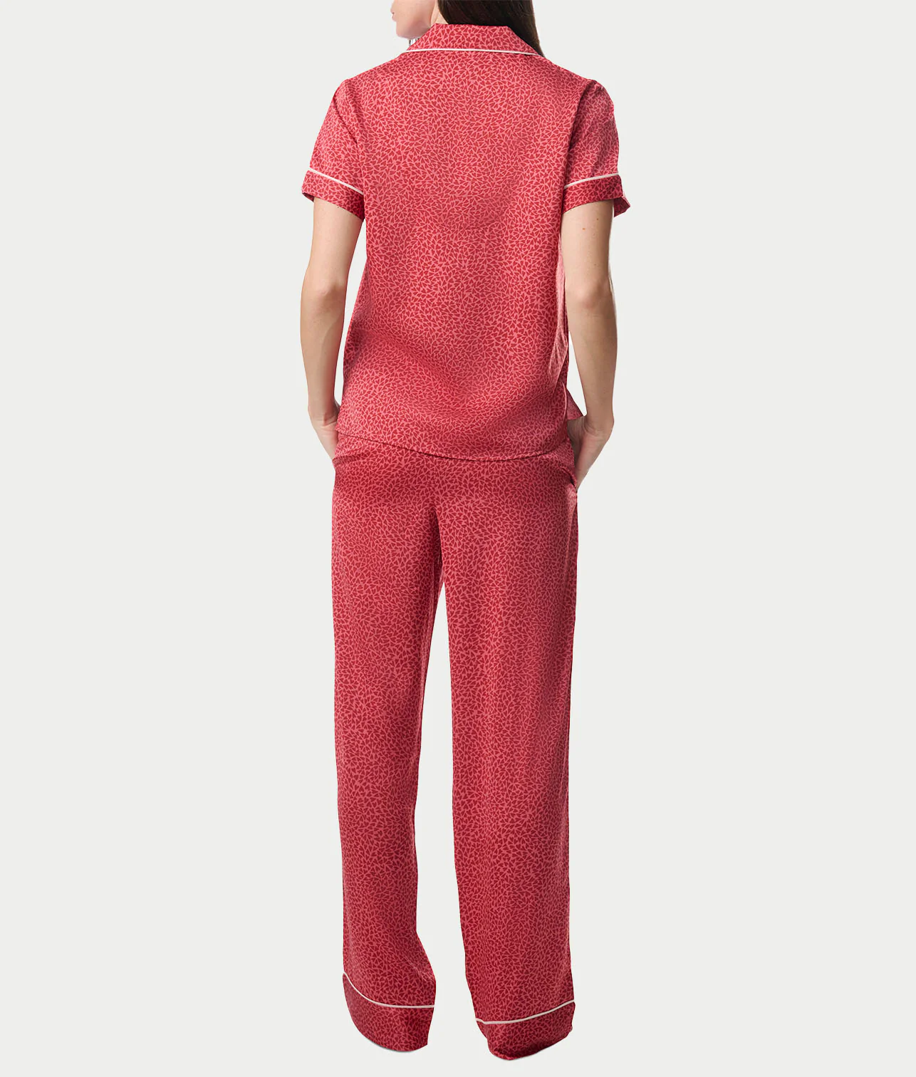 Notch Collar Woven Pajama Set - Image 12