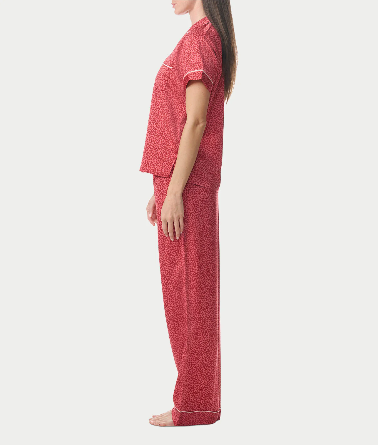 Notch Collar Woven Pajama Set - Image 13