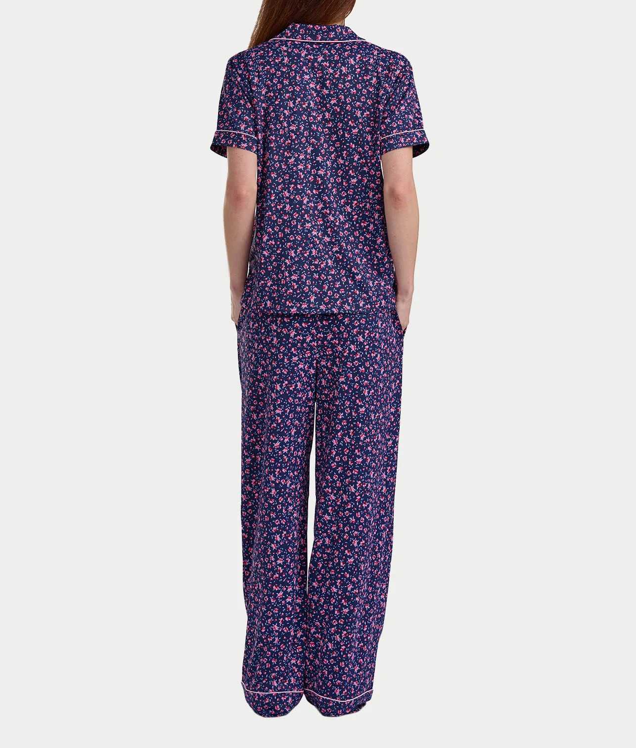 Brushed Jersey Knit Short Sleeve Top Pajama Set - Image 7
