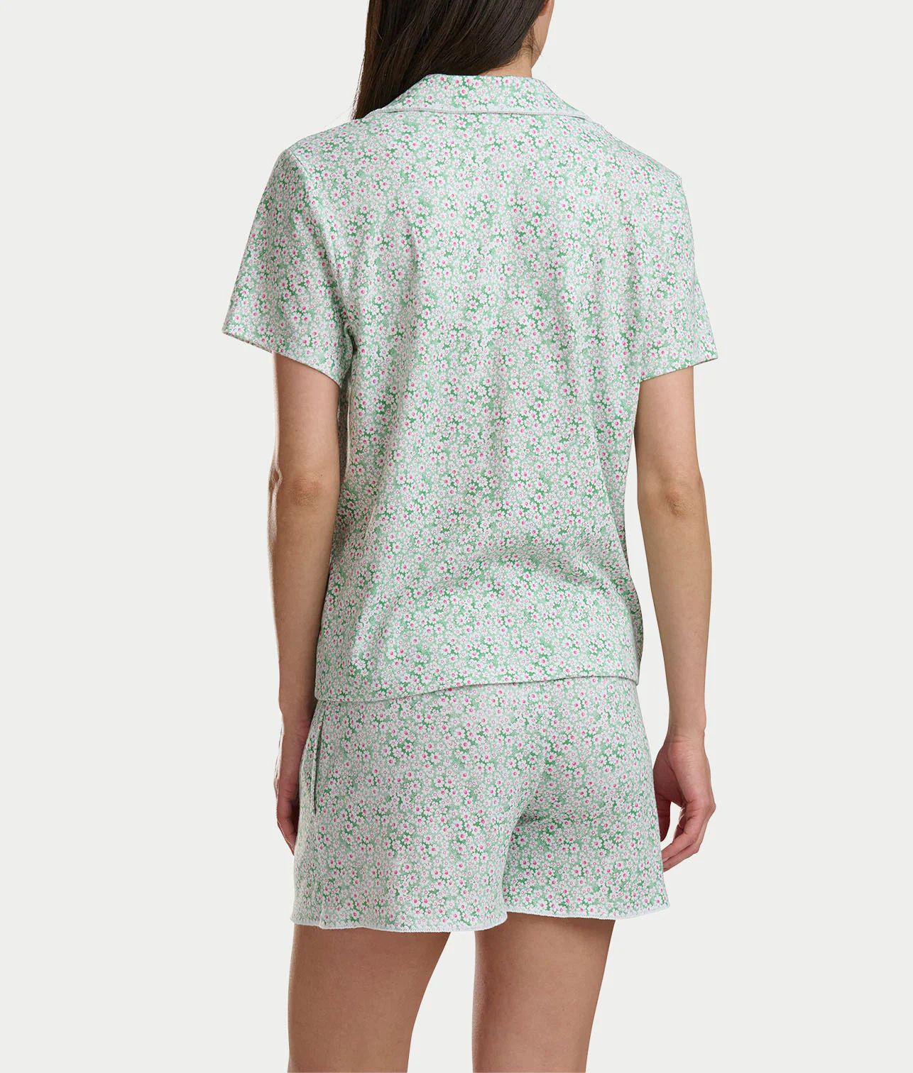 Notch Collar Knit Short Pajama Set - Image 2