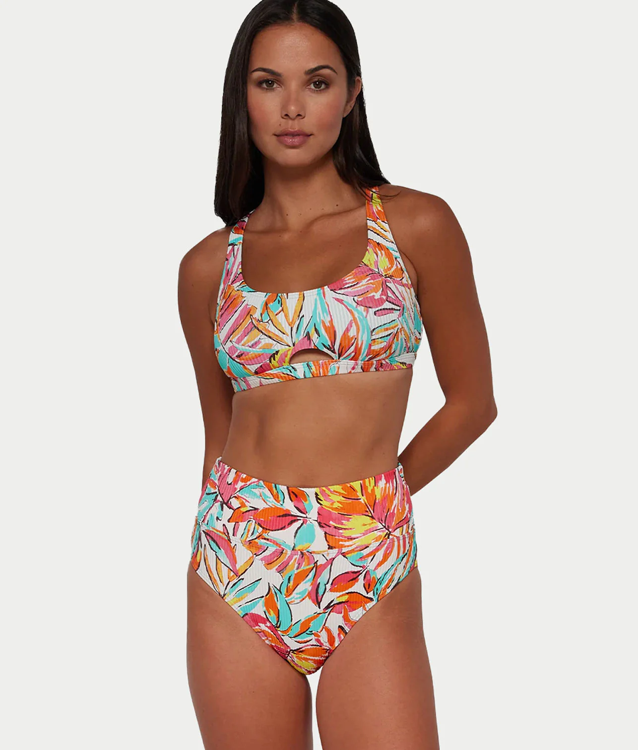Hannah Fold-Over High-Waist Bikini Bottom - Image 129