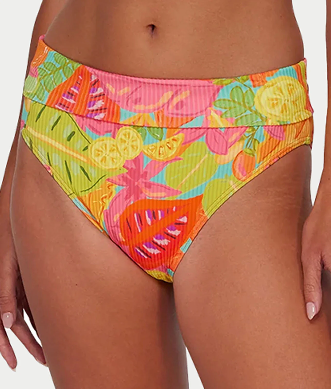 Hannah Fold-Over High-Waist Bikini Bottom - Image 138