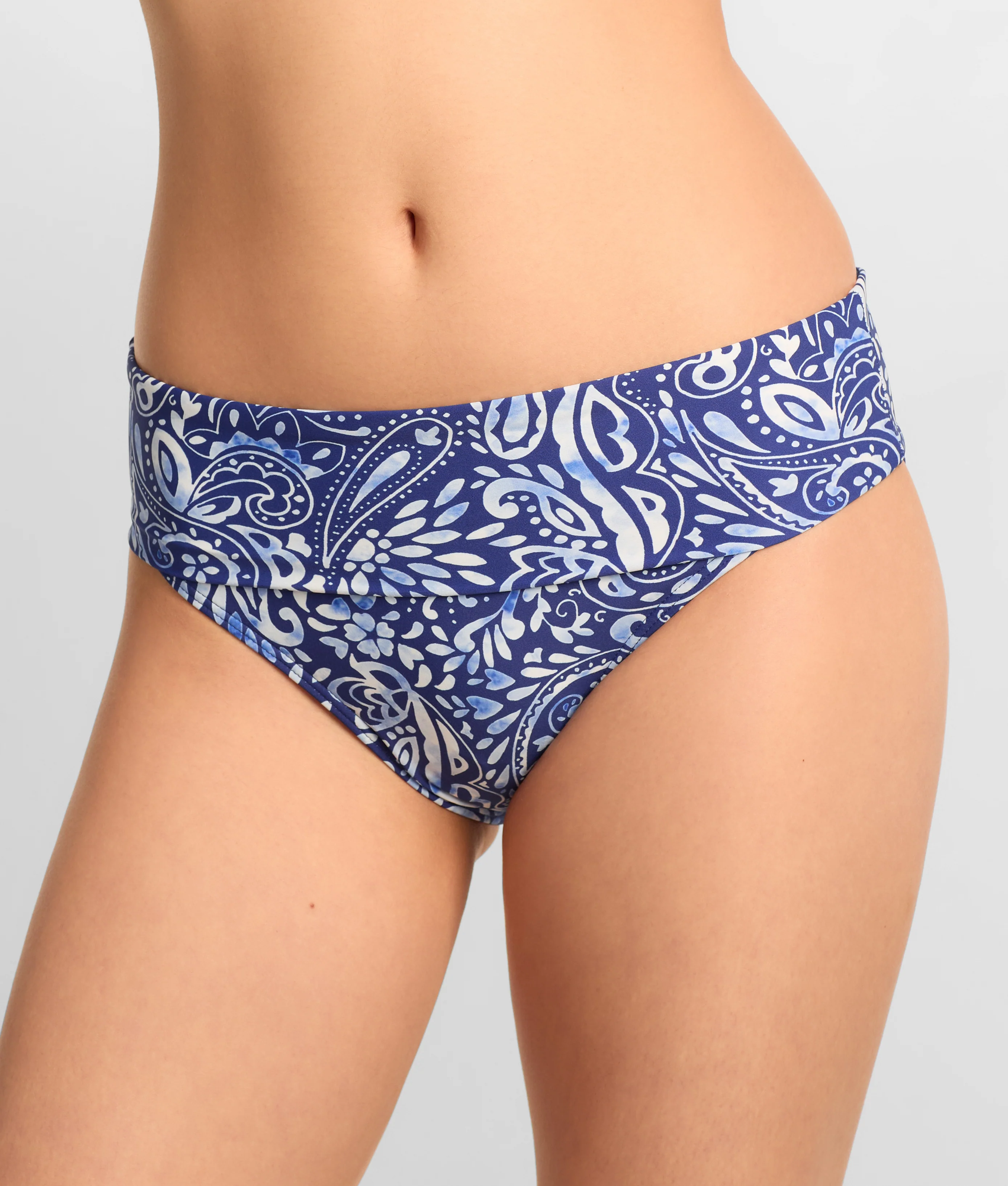 Hannah Fold-Over High-Waist Bikini Bottom - Image 173