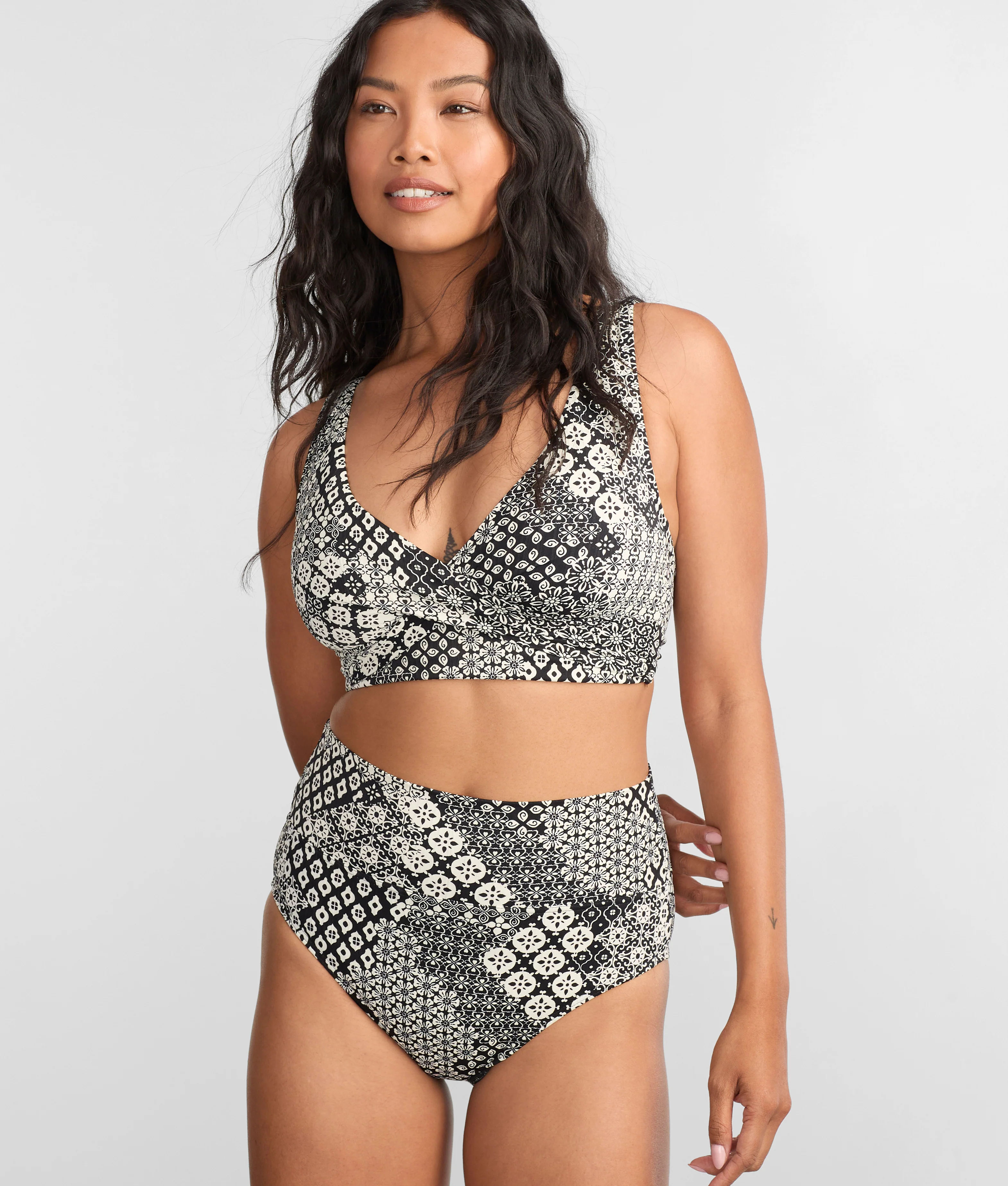 Hannah Fold-Over High-Waist Bikini Bottom - Image 182