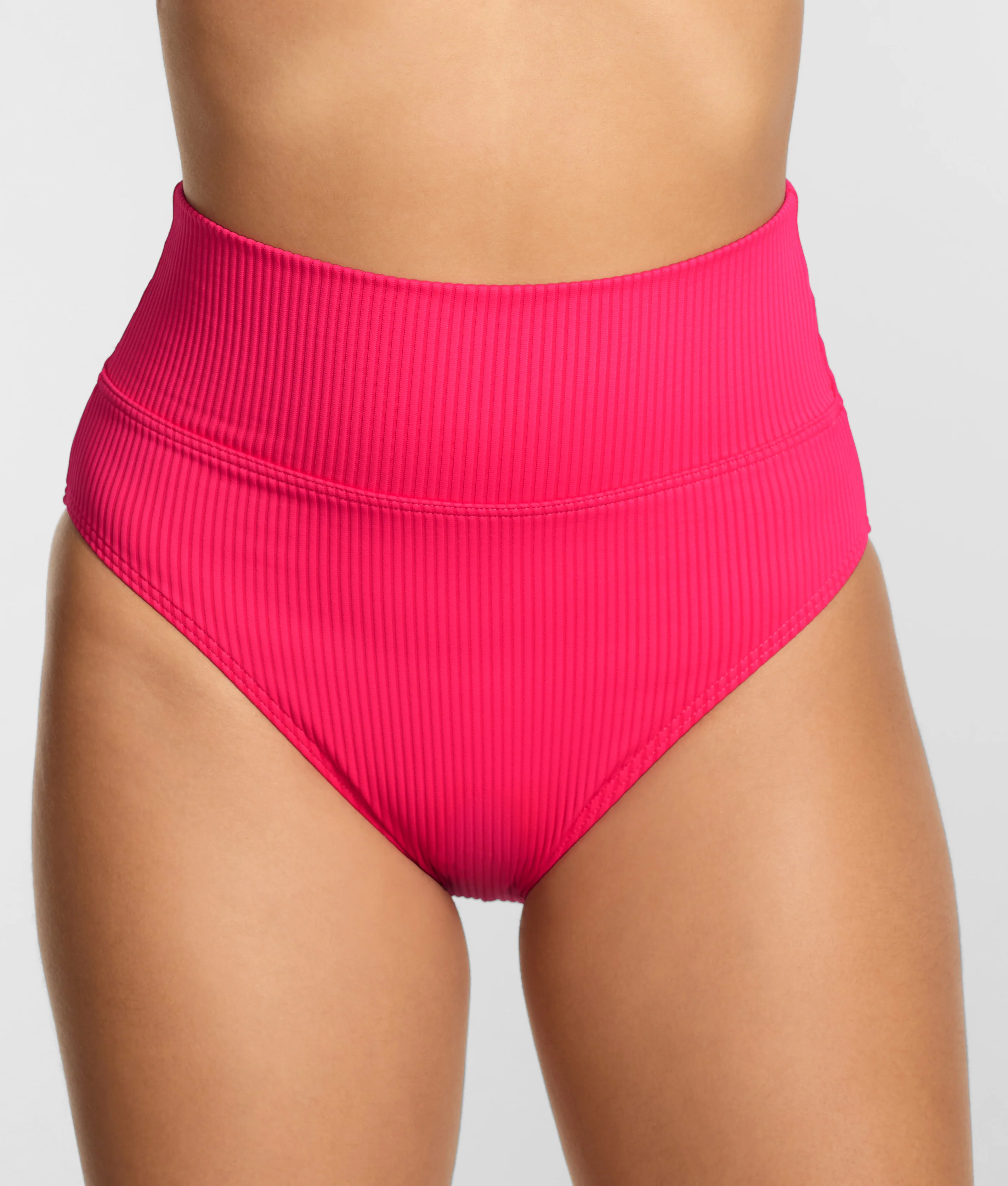 Hannah Fold-Over High-Waist Bikini Bottom - Image 190