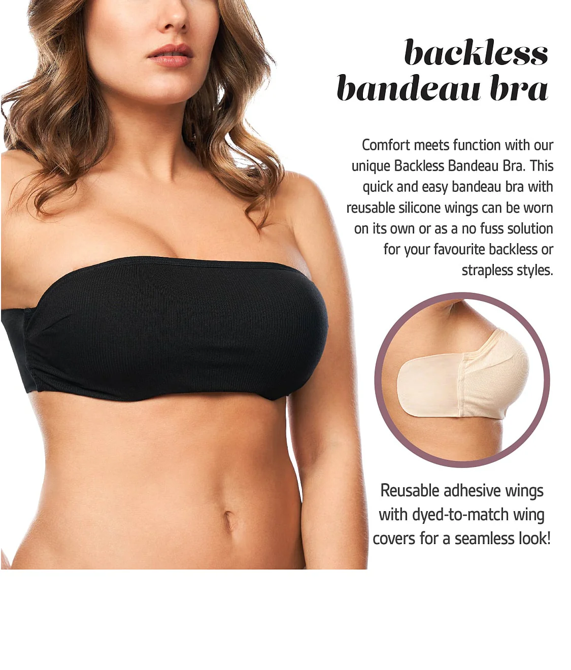 Backless Bandeau Wing Bra - Image 10