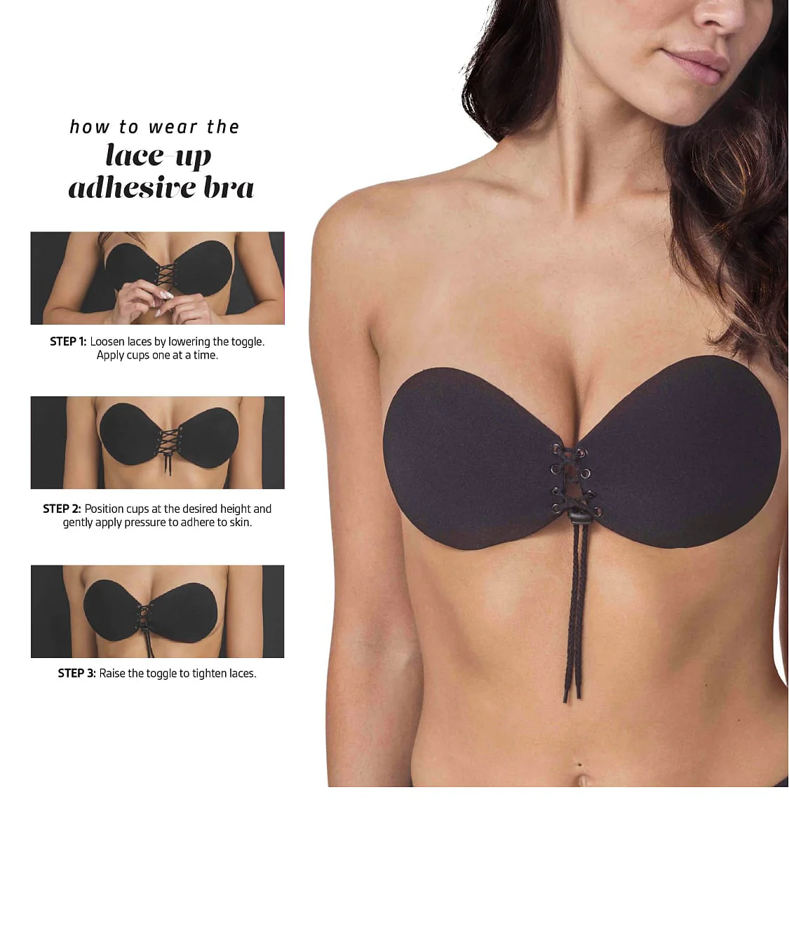 Lace-Up Adhesive Bra - Image 5