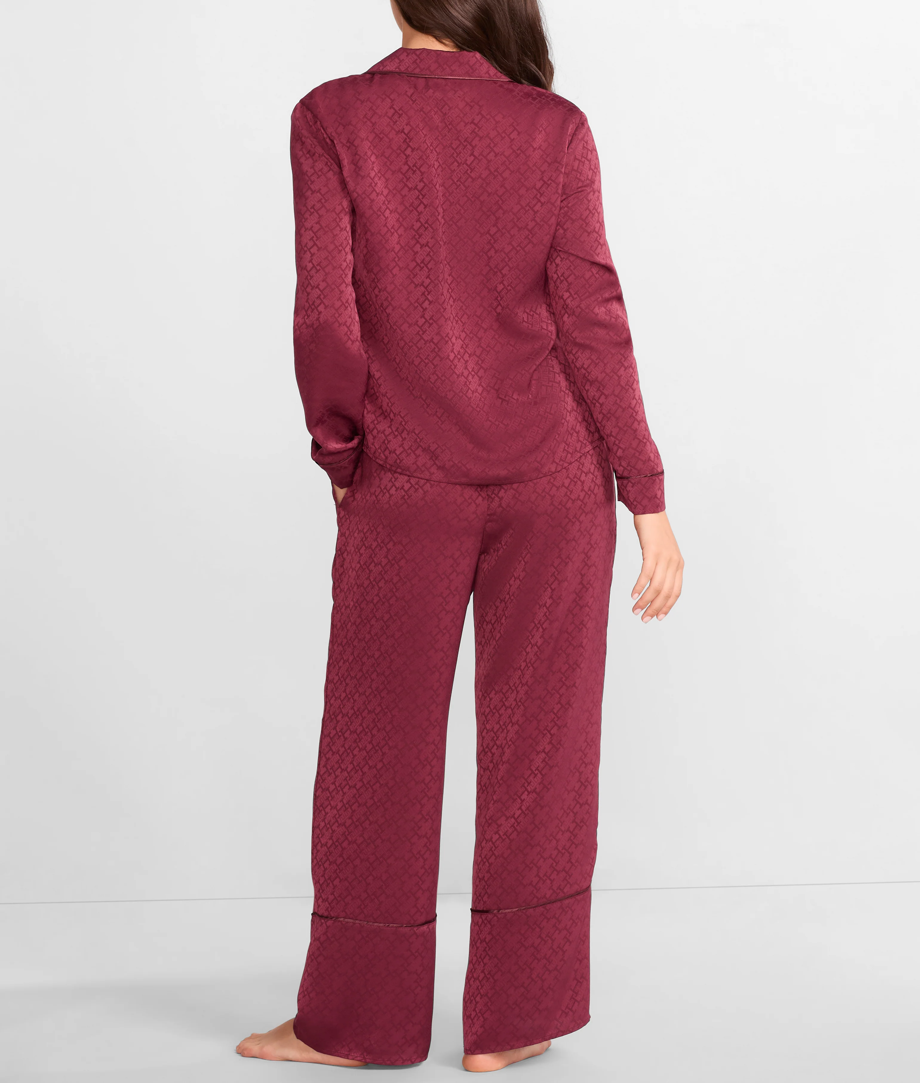 Notch Collar Woven Pajama Set - Image 12