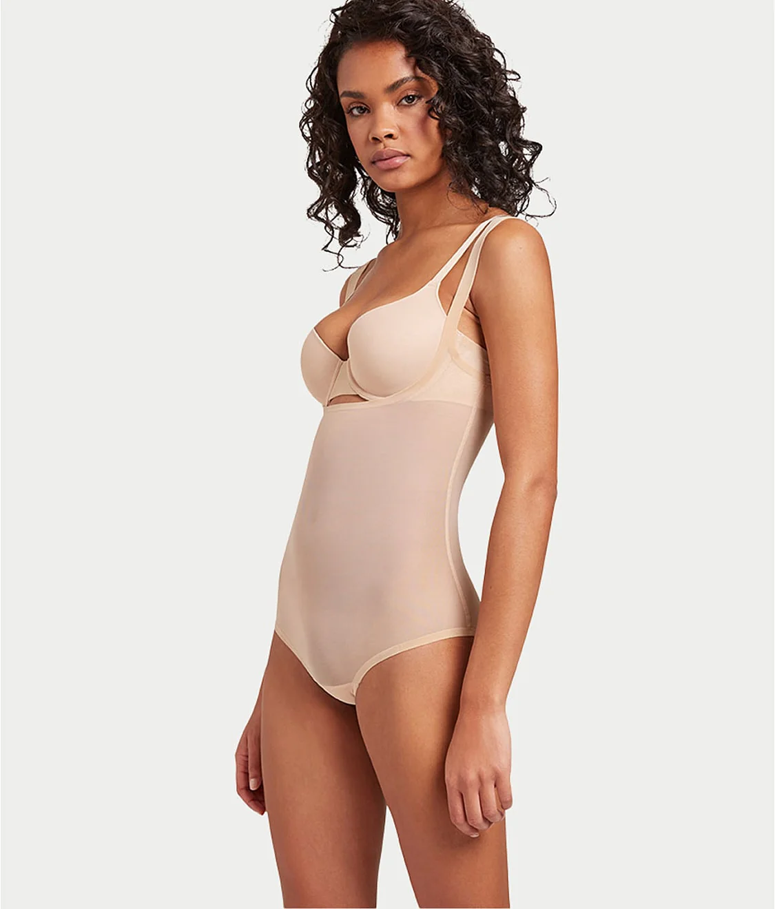 Tulle Open Bust Bodysuit - Image 6